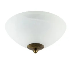 Clearance Straluma Klassieke plafondlamp gevlamd glas met brons 30 cm