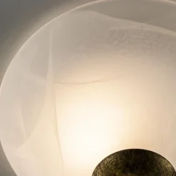 Clearance Straluma Klassieke plafondlamp gevlamd glas met brons 30 cm