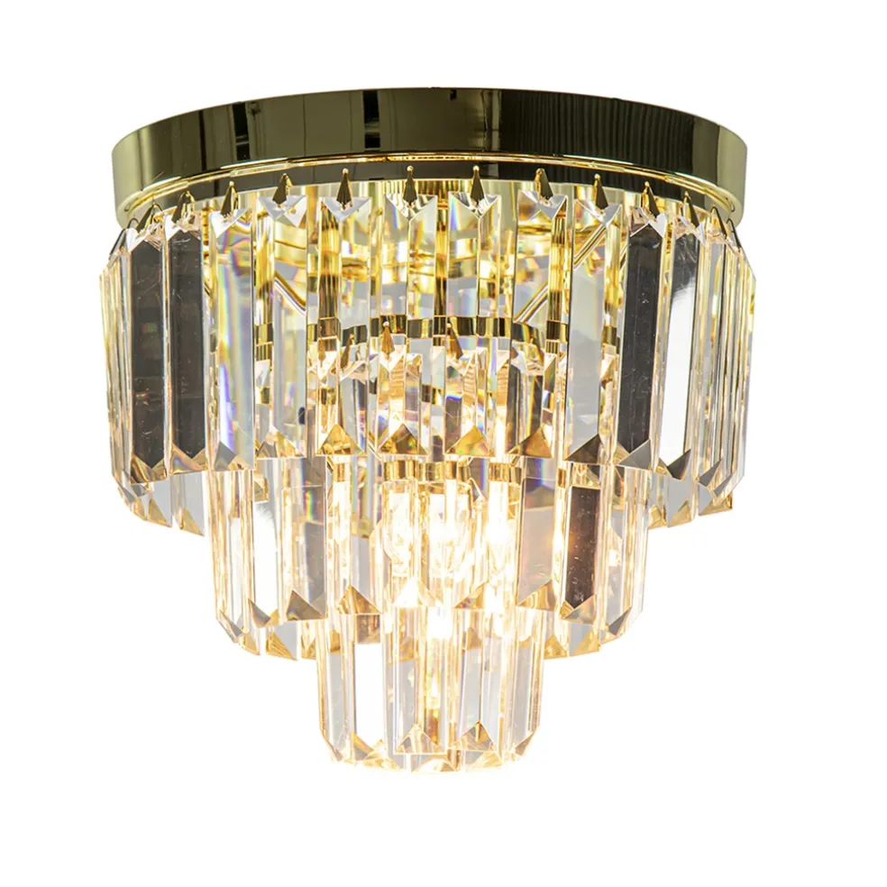 Cheap Straluma Klassieke plafondlamp goud met helder glas