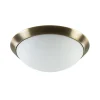 Clearance Straluma Klassieke plafonnière brons met wit glas 30 cm