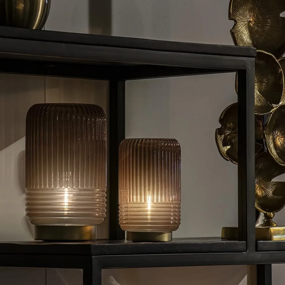 Store Straluma Klassieke tafellamp Lipa donker bruin op batterijen
