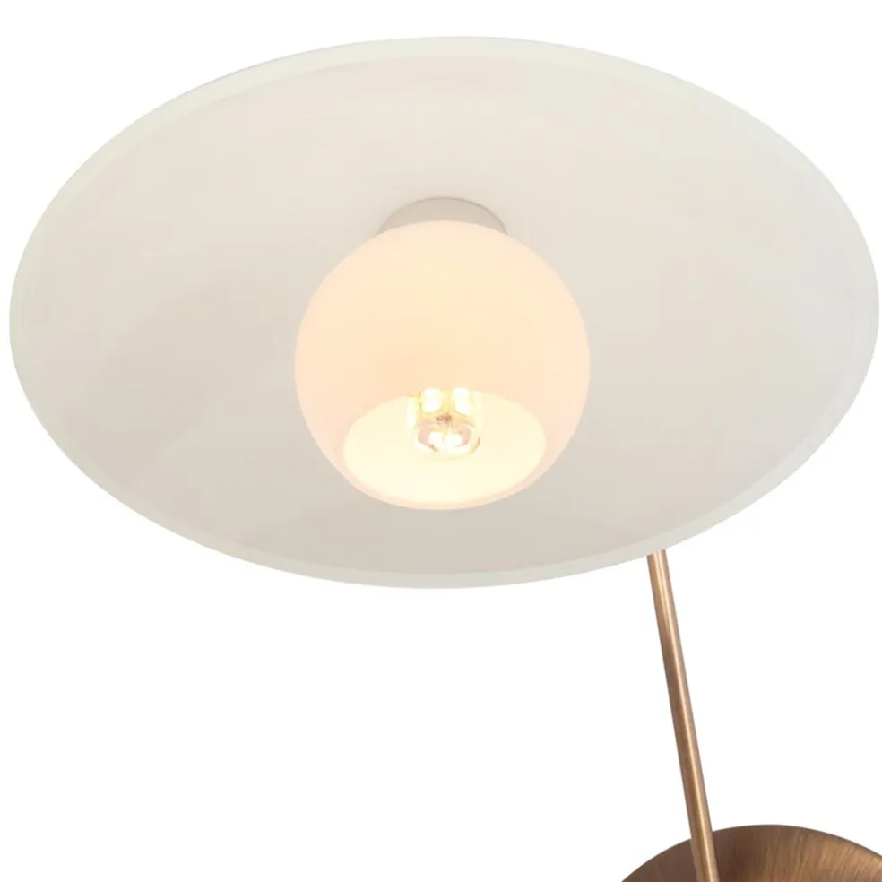 Outlet Straluma Klassieke wandlamp brons met creme glas incl LED