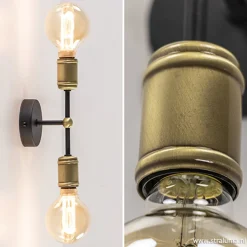 Store Straluma Klassieke wandlamp zwart-antiek brons