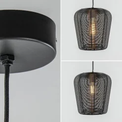 Shop Straluma Kleine draad hanglamp Adeta mat zwart