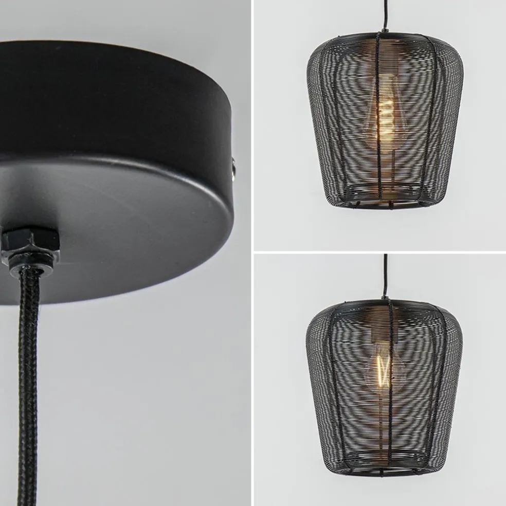 Shop Straluma Kleine draad hanglamp Adeta mat zwart