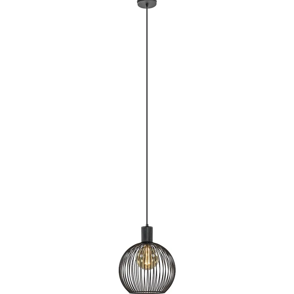 Clearance Straluma Kleine draad hanglamp mat zwart 30 cm
