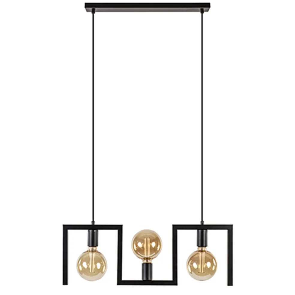 Shop Straluma Kleine eettafel hanglamp zwart frame