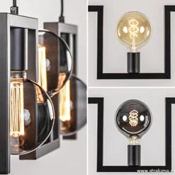 Shop Straluma Kleine eettafel hanglamp zwart frame