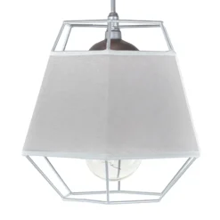 Online Straluma Kleine grijze hanglamp draad met stof
