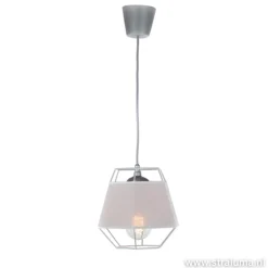 Online Straluma Kleine grijze hanglamp draad met stof