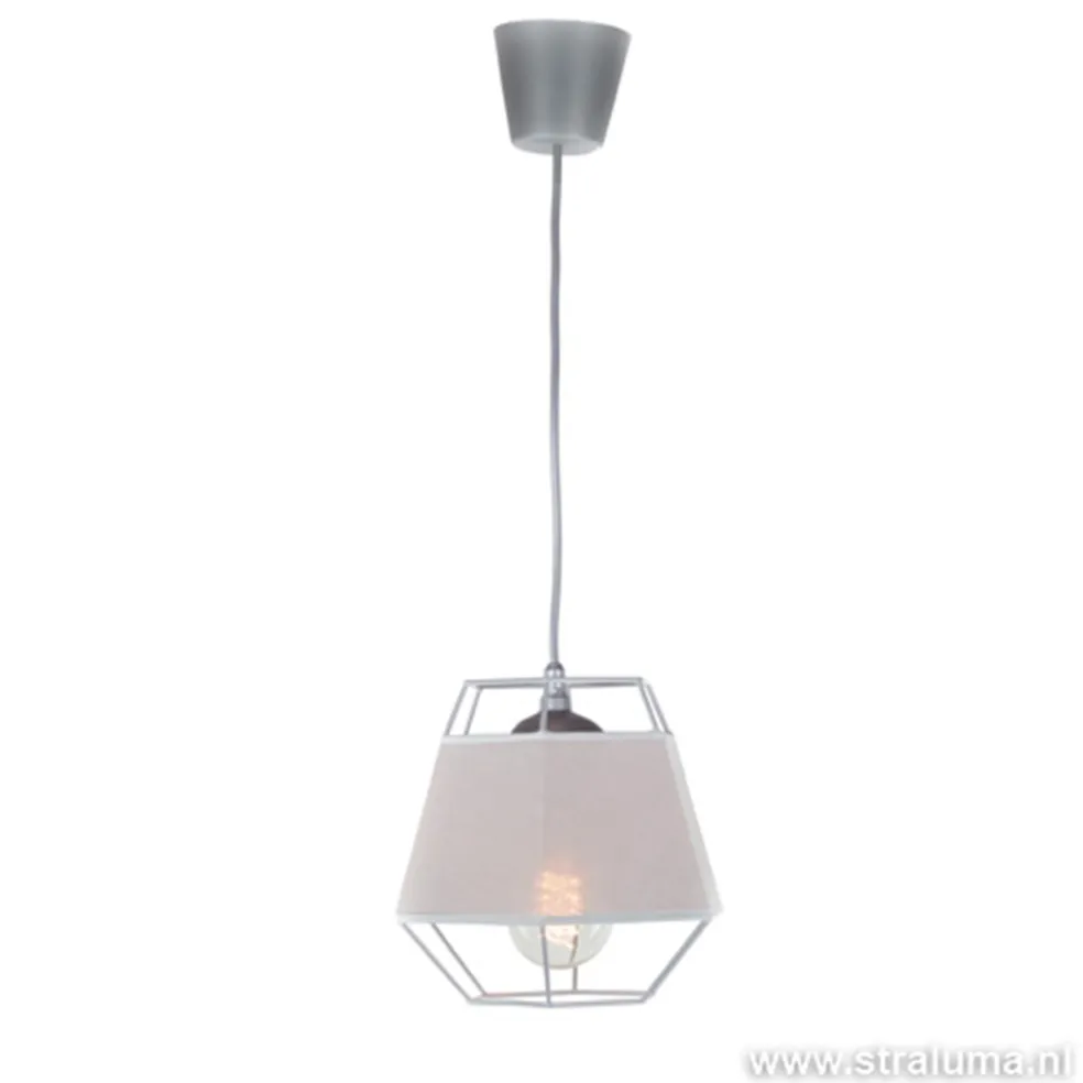 Online Straluma Kleine grijze hanglamp draad met stof