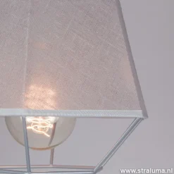 Online Straluma Kleine grijze hanglamp draad met stof