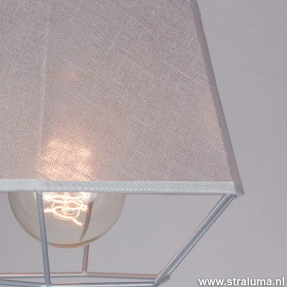 Online Straluma Kleine grijze hanglamp draad met stof