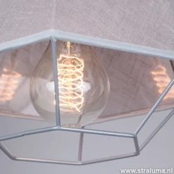 Online Straluma Kleine grijze hanglamp draad met stof