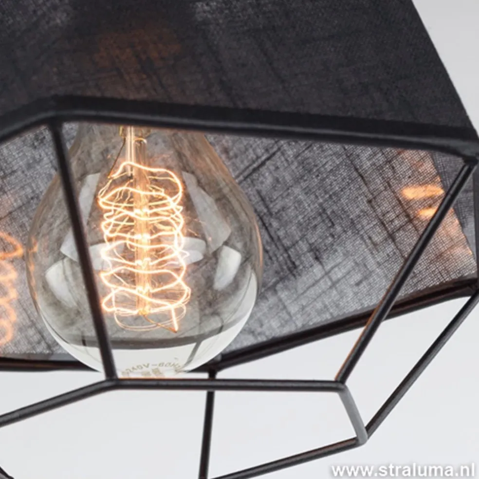 Cheap Straluma Kleine hanglamp draad zwart met stof