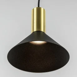Store Straluma Kleine hanglamp driehoek zwart met brons