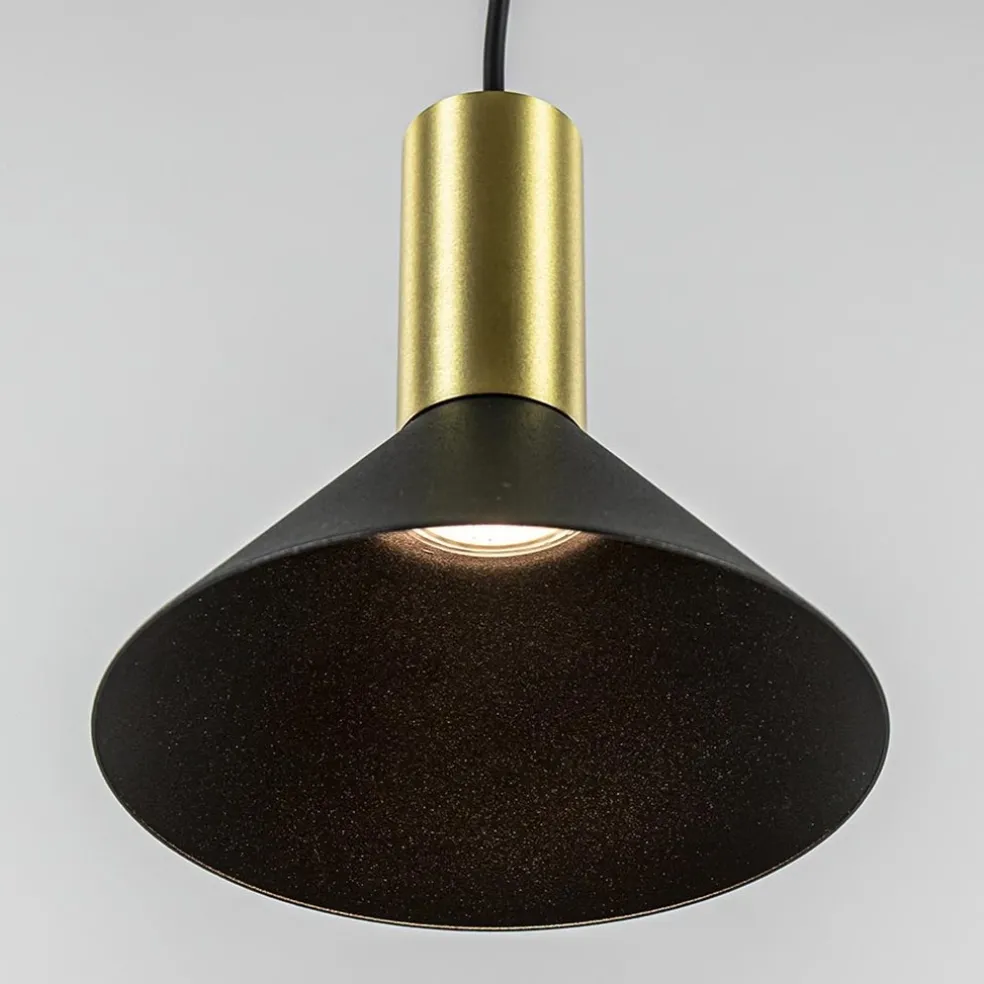 Store Straluma Kleine hanglamp driehoek zwart met brons