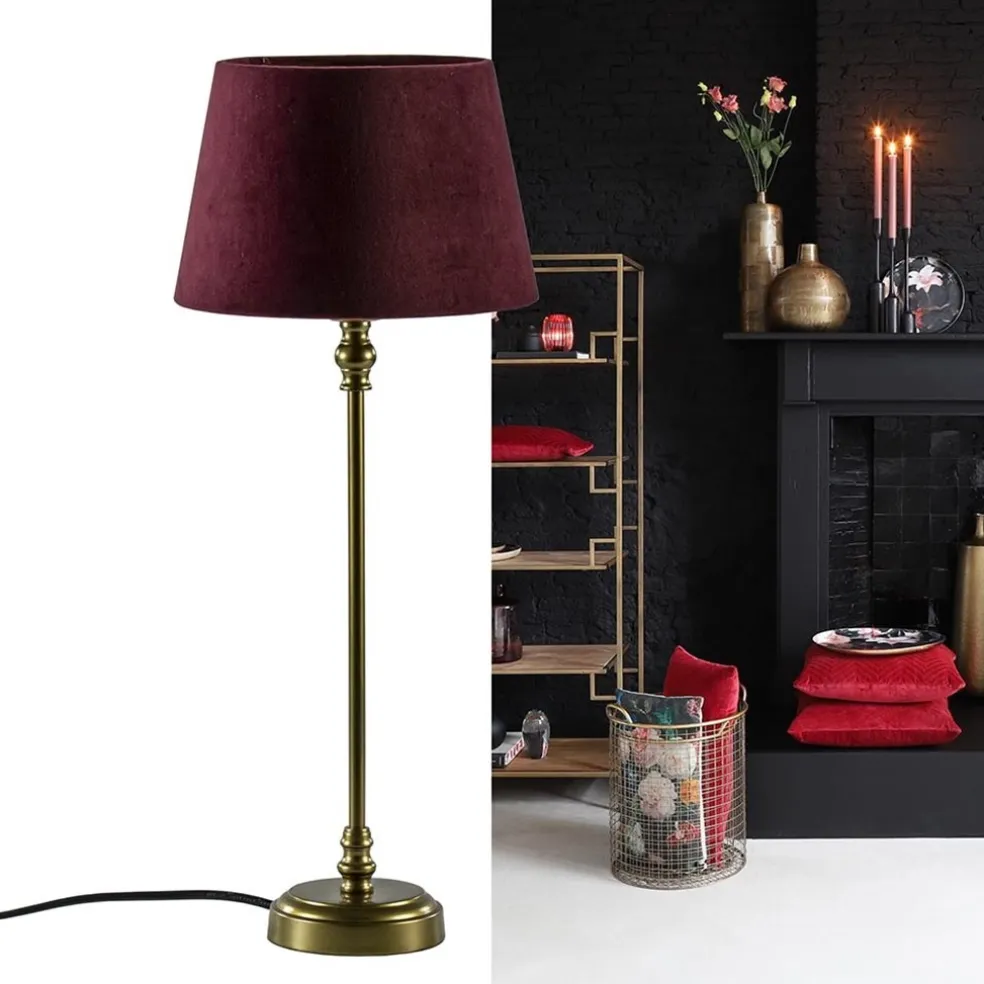 Discount Straluma Kleine lampvoet Ramses antiek brons