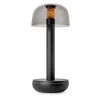 Store Straluma Kleine LED tafellamp oplaadbaar mat zwart met smoke glas
