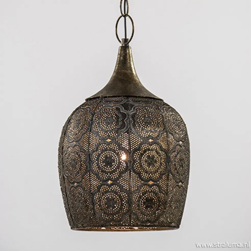 Outlet Straluma Kleine oosterse hanglamp Kadiri brons