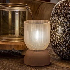 Clearance Straluma Kleine Phoebe tafellamp peach op batterijen Light and Living