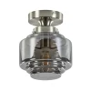 Outlet Straluma Kleine plafondlamp hal/toilet met smokey glazen kap