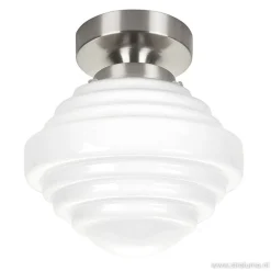 Cheap Straluma Kleine plafonnière staal met wit glas