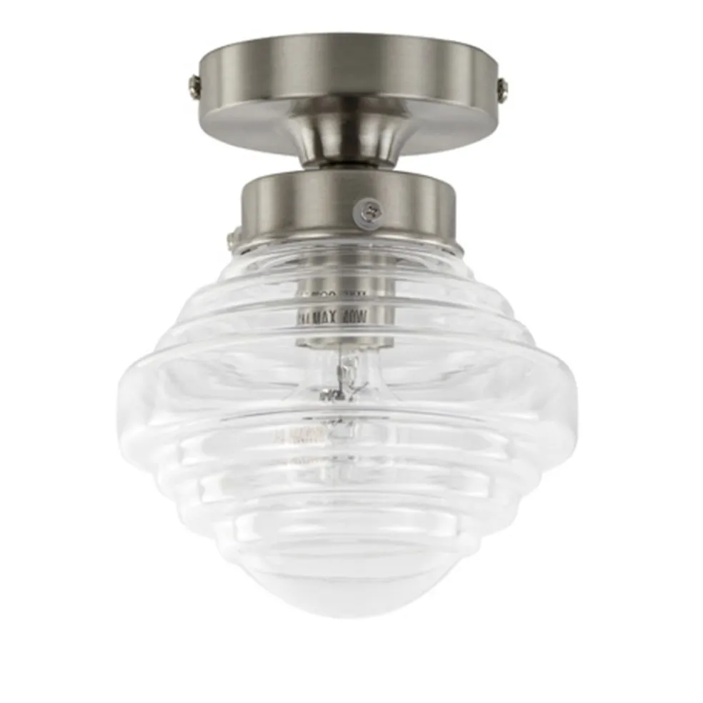 Online Straluma Kleine stalen plafondlamp glas helder