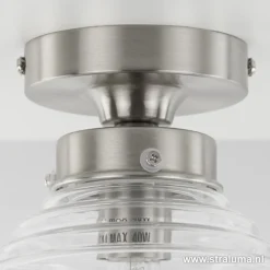 Online Straluma Kleine stalen plafondlamp glas helder