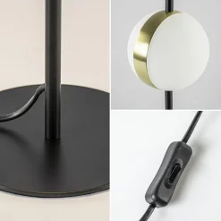 Sale Straluma Kleine tafellamp bol zwart met goud