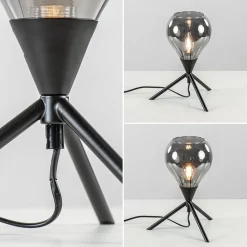 Hot Straluma Kleine tafellamp driepoot met titanium glas