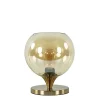 Online Straluma Kleine tafellamp goud met amber kleurig glas