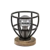 Hot Straluma Kleine tafellamp Matrix zwart met hout