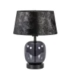 Cheap Straluma Kleine tafellamp zwart glas met stoffen kap