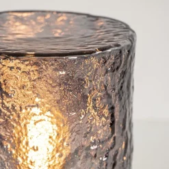 New Straluma Kleine tafellamp zwart met smoke glazen kap