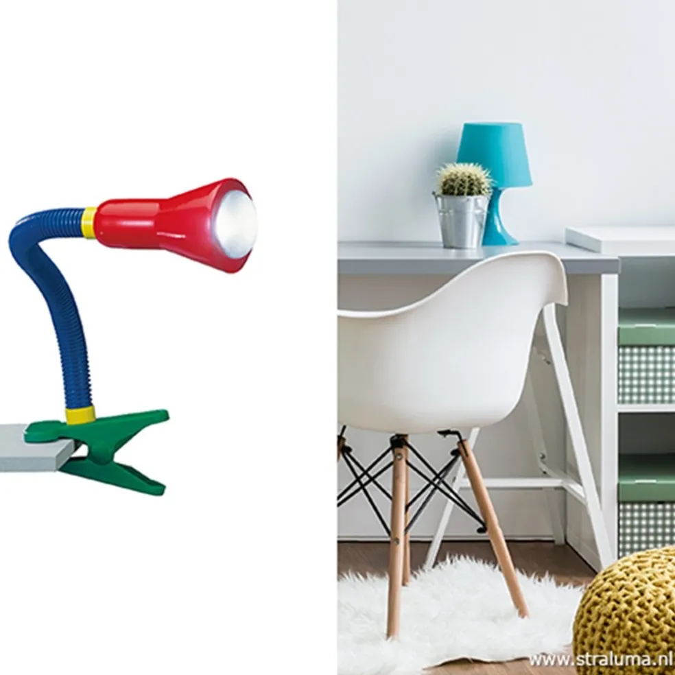 Best Sale Straluma Klemlamp kinderkamer rood/blauw/groen