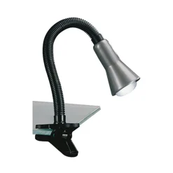 Discount Straluma Klemplamp bureau/tafel zwart zilvergrijs