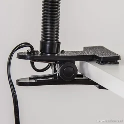 Discount Straluma Klemplamp bureau/tafel zwart zilvergrijs