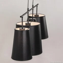 Online Straluma 4-L Hanglamp met zwarte kappen