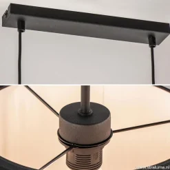 Online Straluma 4-L Hanglamp met zwarte kappen
