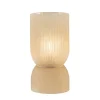 Online Straluma L&L grote ribglas tafellamp peach op batterijen Phoebe