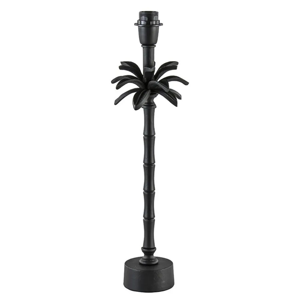 New Straluma L&L lampvoet Armata mat zwarte palmboom