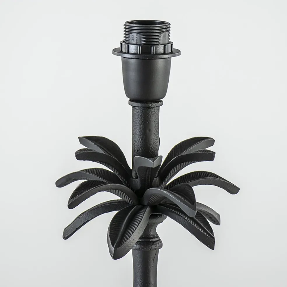 New Straluma L&L lampvoet Armata mat zwarte palmboom