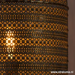 Clearance Straluma L&L tafellamp UDUPI bruin-goud Oosters