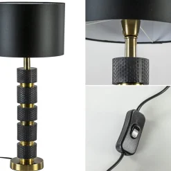 Shop Straluma Lampvoet Azoyu zwart/brons exclusief kap