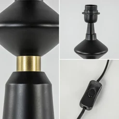 Cheap Straluma Lampvoet Ilvar mat zwart + antiek brons