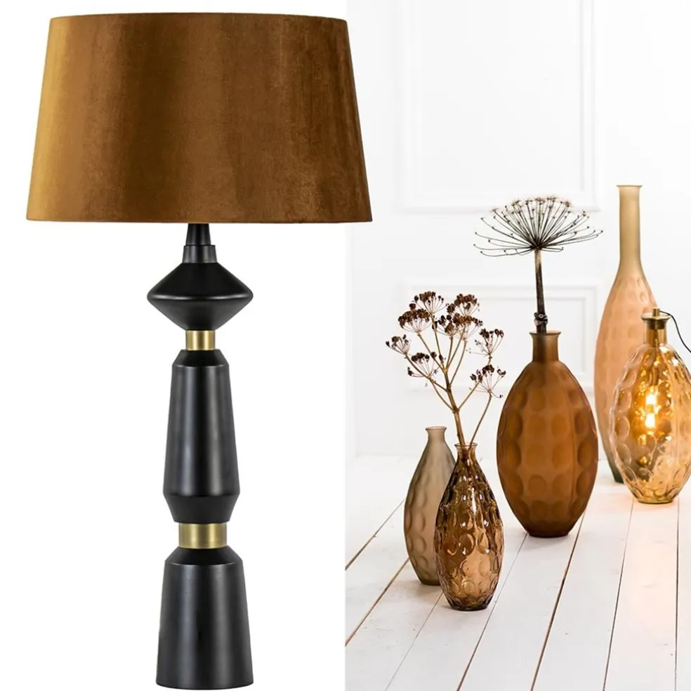 Cheap Straluma Lampvoet Ilvar mat zwart + antiek brons