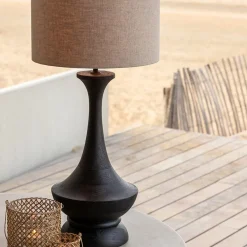 Cheap Straluma Lampvoet Nicolo zwart hout exclusief kap