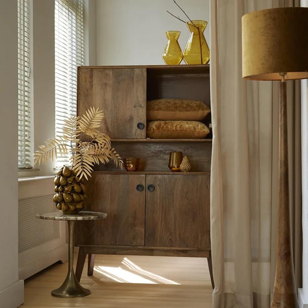 Online Straluma Lampvoet/vloerlamp Jovany wood oil brown
