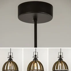 Cheap Straluma Landelijk hanglamp Djem hout/zink